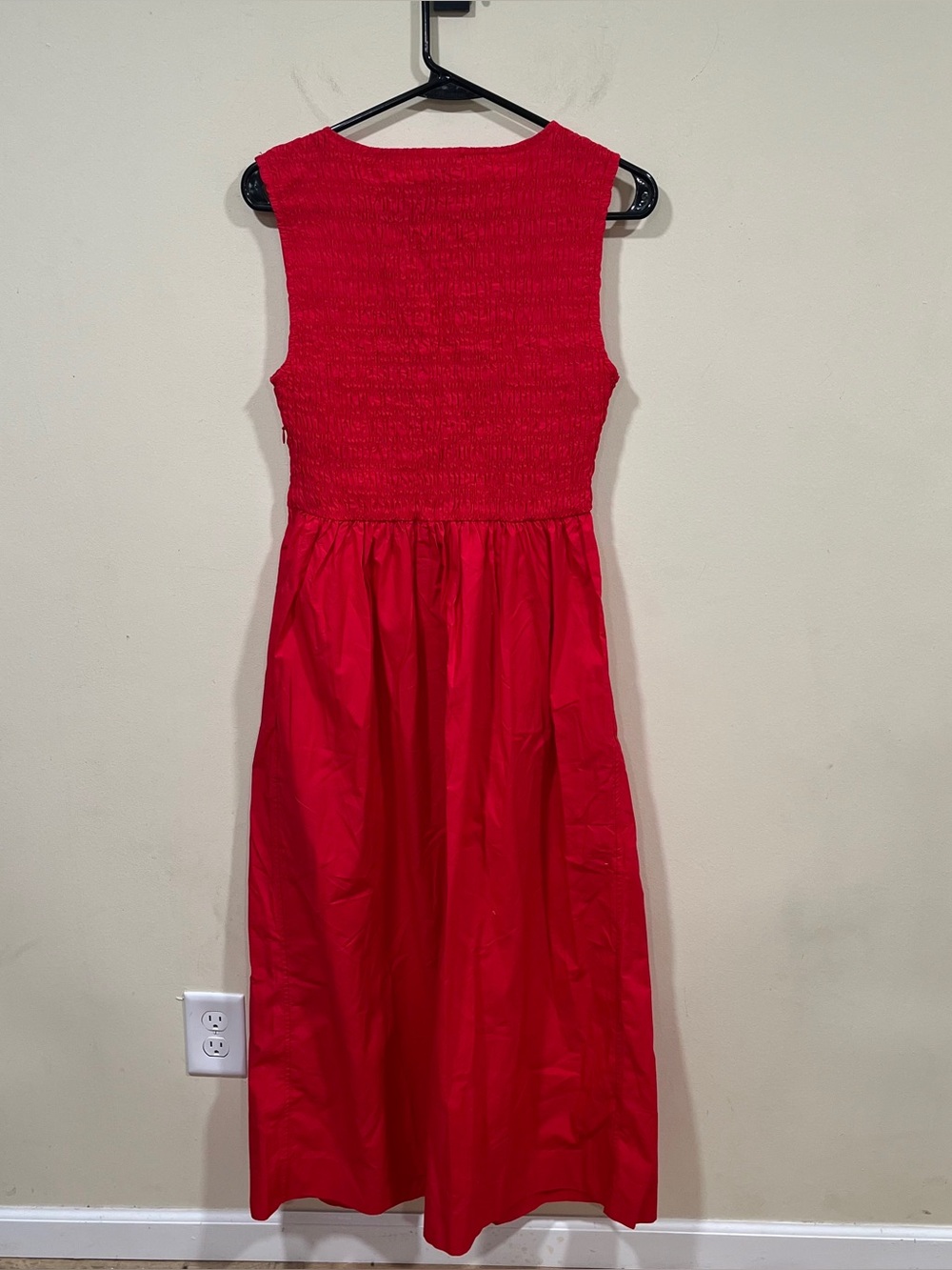 NWT GANNI Smocked Sweetheart Dress size 36 US 4 square neckline smocked bodice - Picture 13 of 13